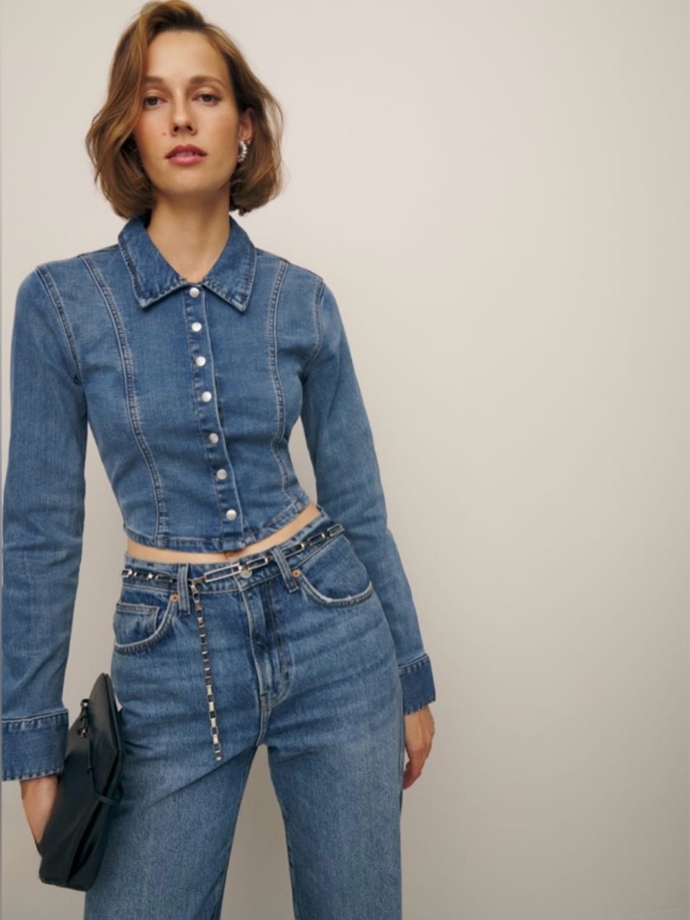 reformation Isa Denim Shirt